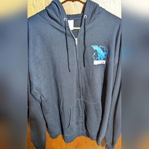 Squidiots Hanes Zip Up Hoodie, Size XL, Black w/Squidiots Logo